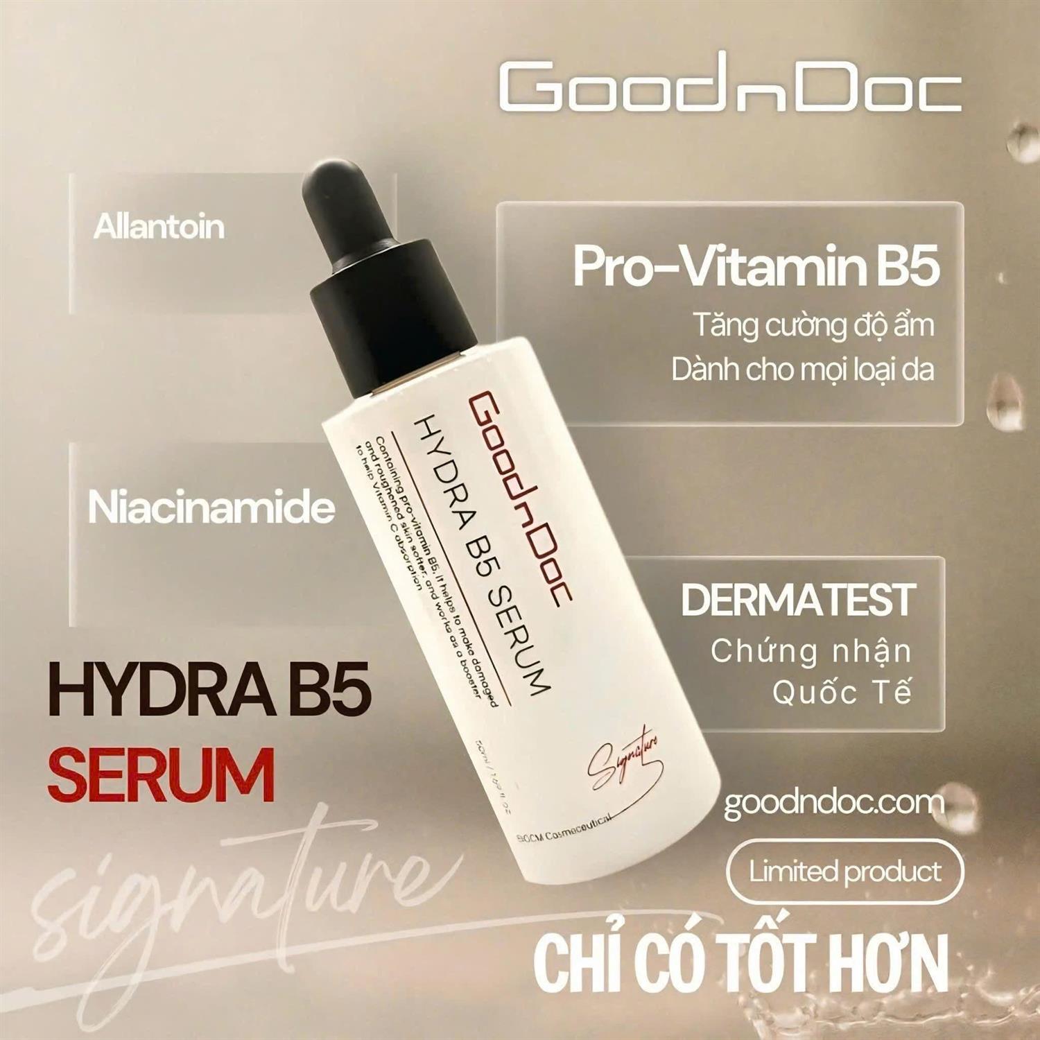 GOODNDOC Hydra B5 Serum cấp ẩm phục hồi 50ml chính hãng Dr.REJU Clinic