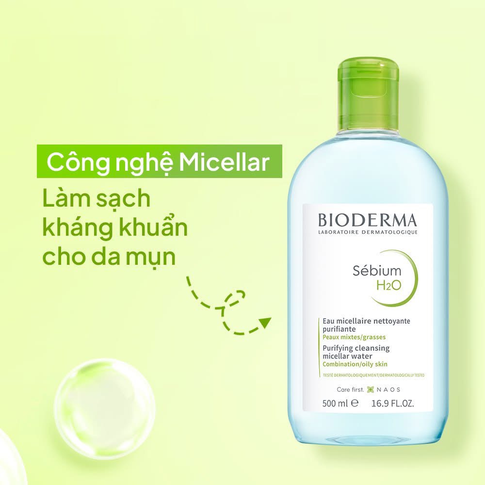 BIODERMA Sebium nước tẩy trang  500ml chính hãng Dr.REJU Clinic