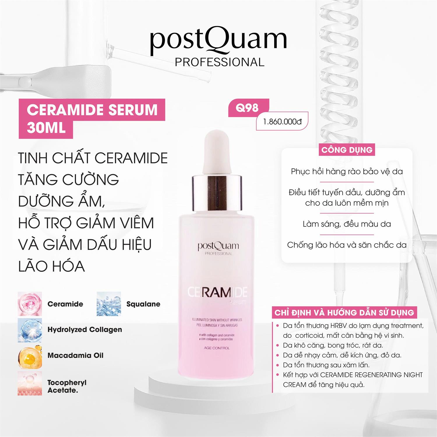 POSTQUAM Ceramide Serum 30ml chính hãng Dr.REJU Clinic