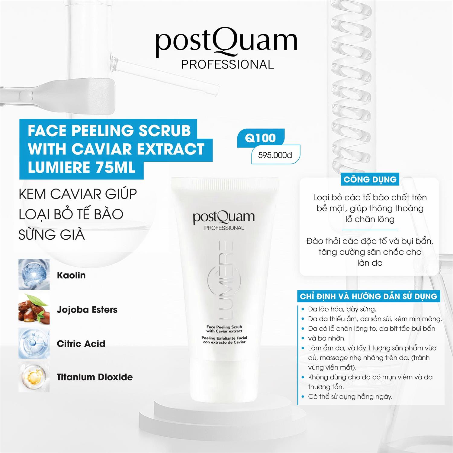 POSTQUAM Face Peeling Scrub 75ml chính hãng Dr.REJU Clinic