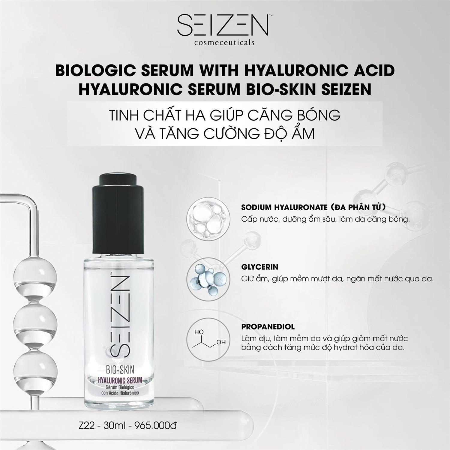 SEIZEN Hyaluronic Serum Bio-Skin 30ml chính hãng Dr.REJU Clinic