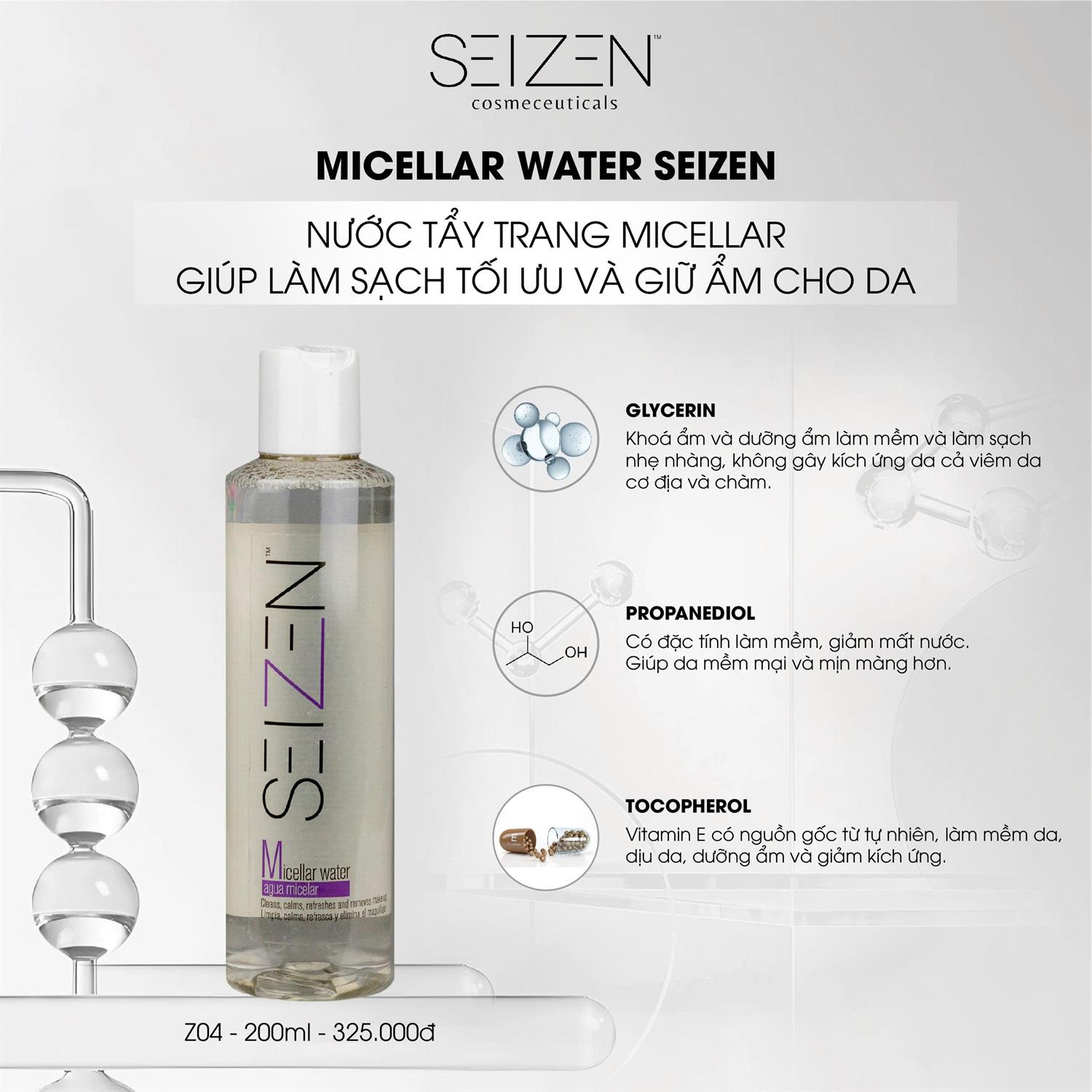 SEIZEN Micellar Water 200ml chính hãng Dr.REJU Clinic