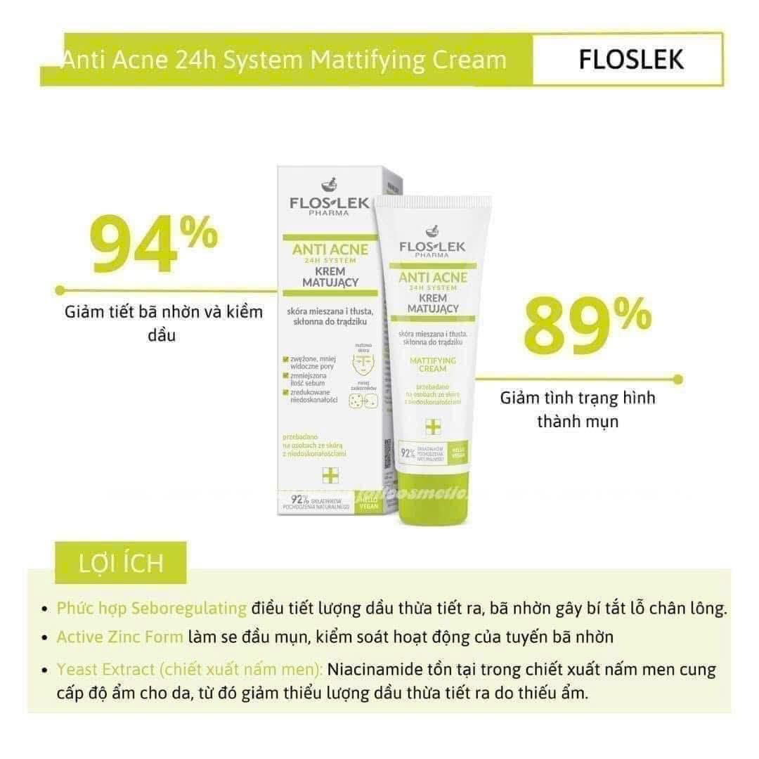 FLOSLEK kem dưỡng kiềm dầu  50ml chính hãng Dr.REJU Clinic