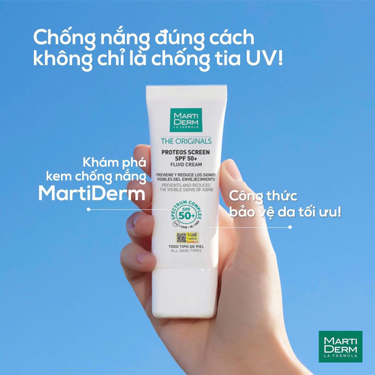 MARTIDERM SPF 50 Proteos Fluid Cream 40ml chính hãng Dr.REJU Clinic