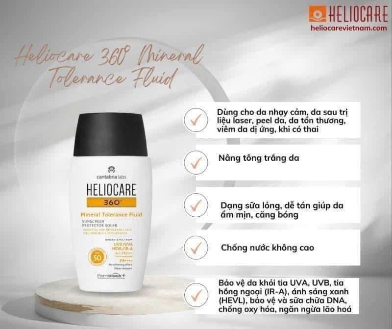 HELIOCARE Mineral Tolerance Fluid 50ml chính hãng Dr.REJU Clinic