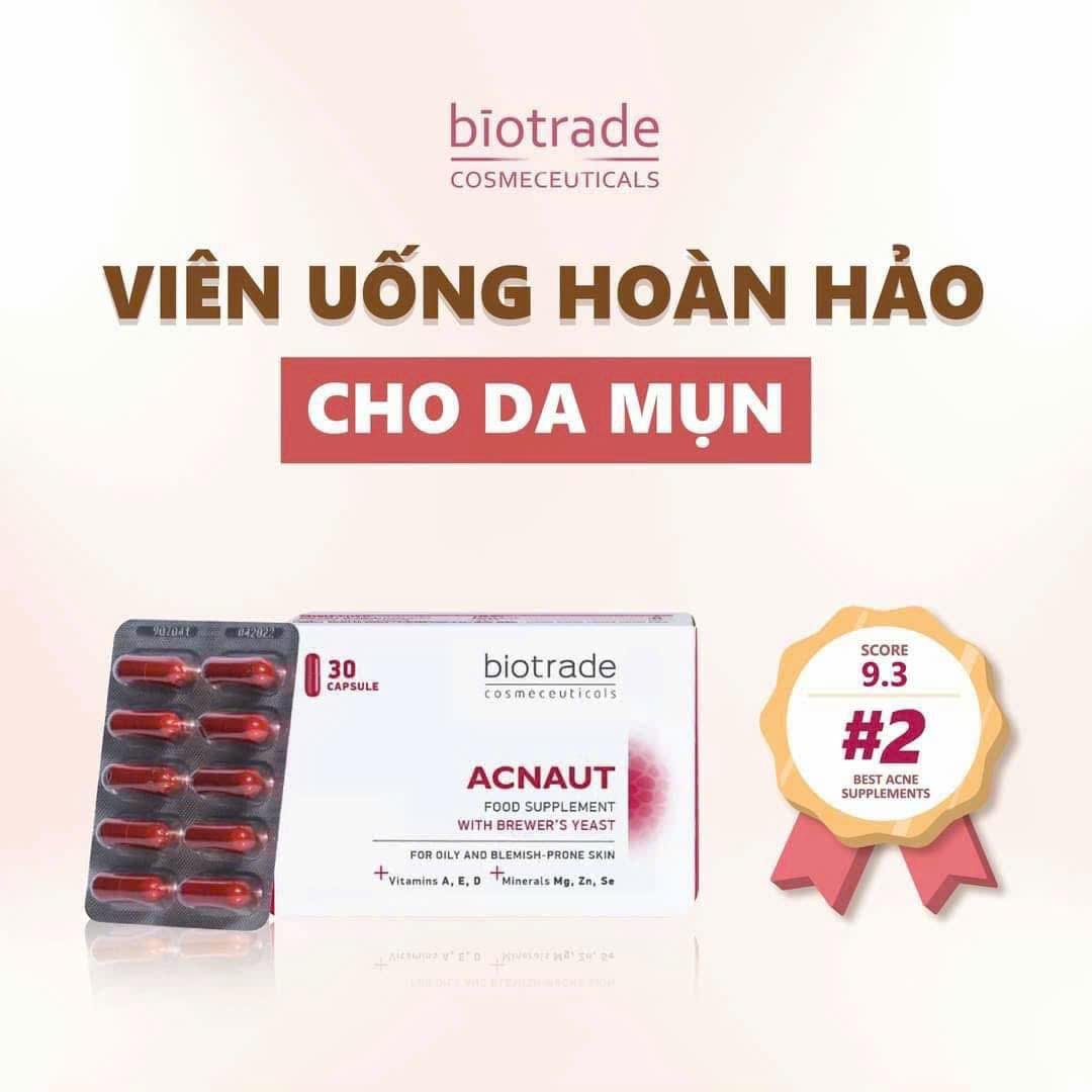 BIOTRADE Acnaut Viên uống ngừa mụn 30v chính hãng Dr.REJU Clinic