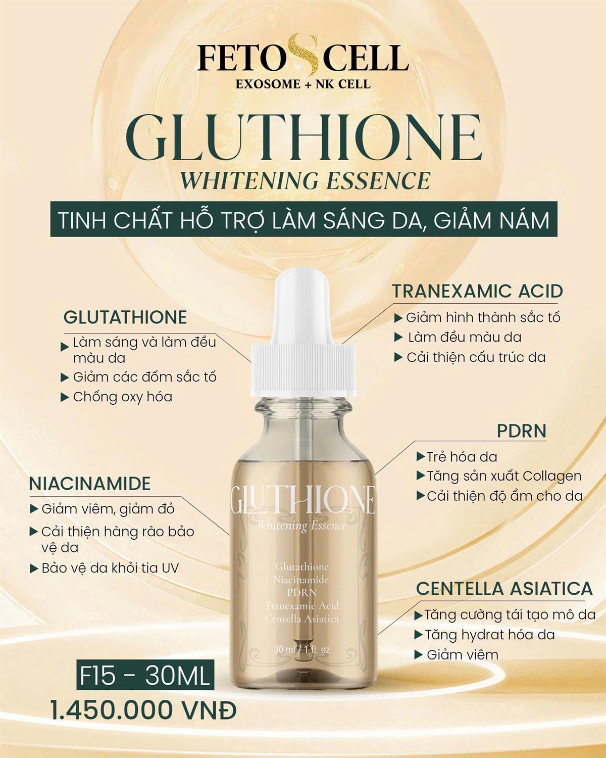 FETOSCELL Glutathion Whitening Essence 30ml chính hãng Dr.REJU Clinic